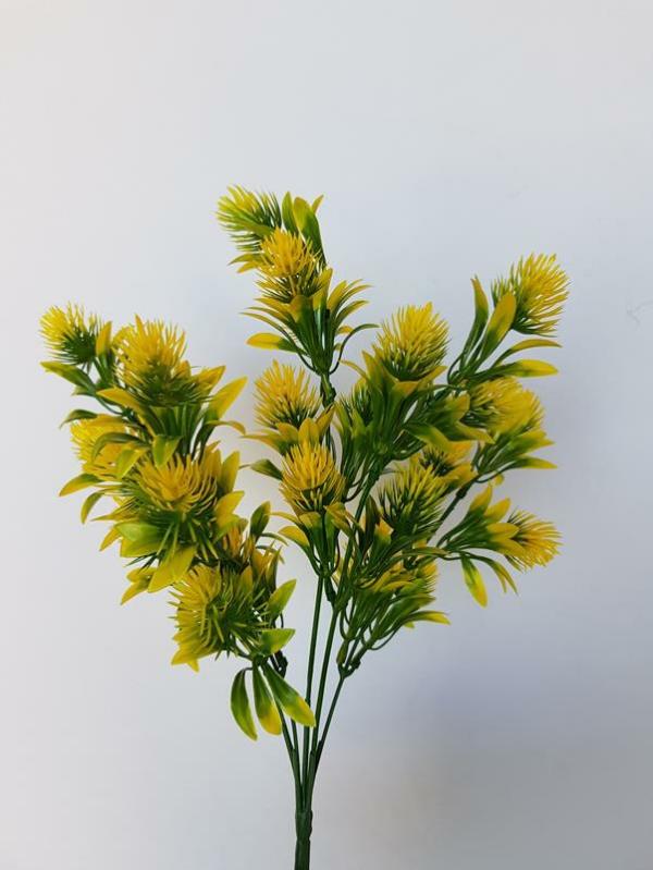 Fillers |  Artificial Thistle Bush Yellow 33Cm Artificial Flowers Fillers