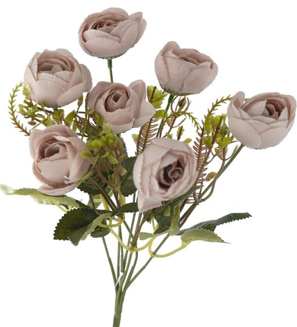 Flower Bunches |  Artificial Ranunculus Bush Mauve 31Cm Artificial Flowers Flower Bunches