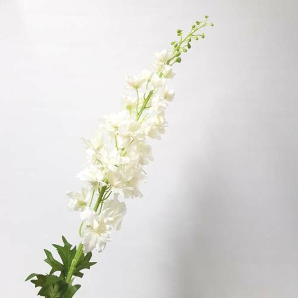 Stock & Delphiniums |  Artificial Delphinium Aurora White 120Cm Artificial Flowers Stock & Delphiniums