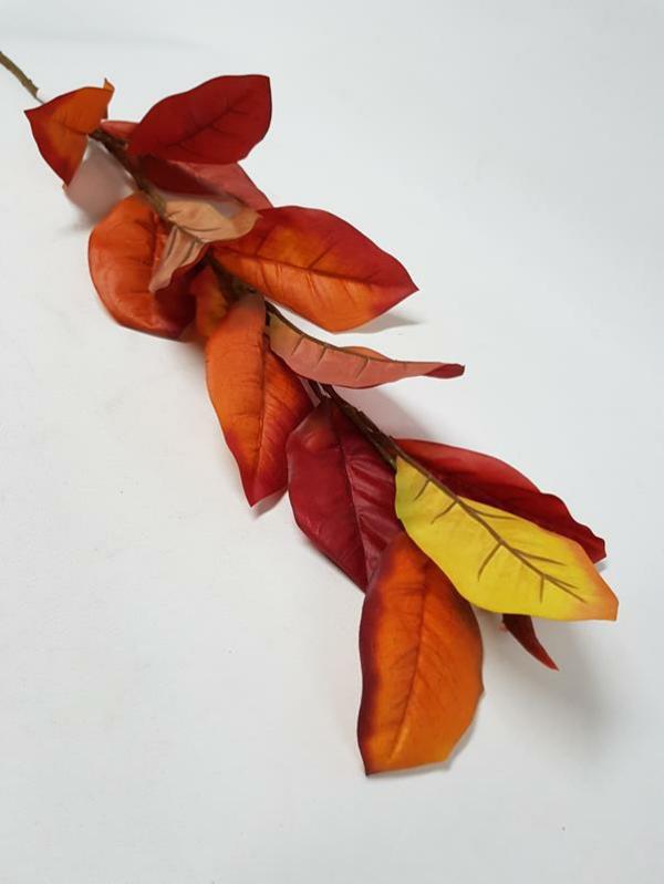 Leaf Spray |  Artificial Autumn Leaf Brown Orange 60Cm Artificial Greenery Leaf Spray