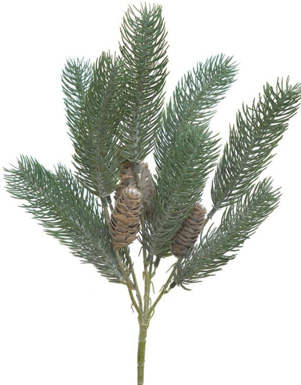 Leaves & Foliage |  Dusty Pine Cone Bush 39Cm Artificial Greenery Leaves & Foliage