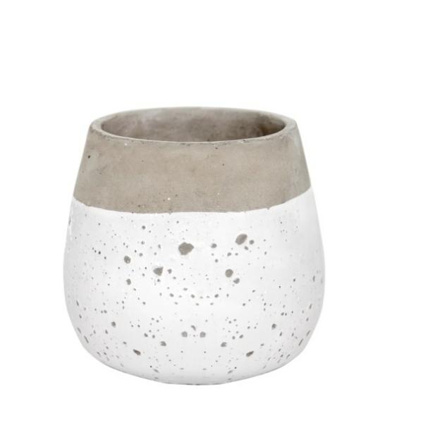 Concrete Stone Vases & Pots |  White Cement Vase 16 Cm Concrete Stone Vases & Pots Concrete Stone Vases & Pots